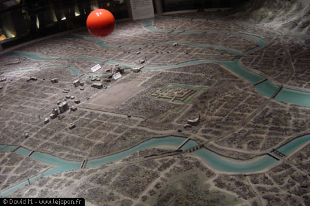 Maquette d'Hiroshima après l'explosion