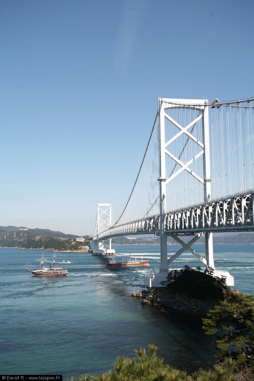 Pont de Ōnaruto permettant d'observer les Naruto
