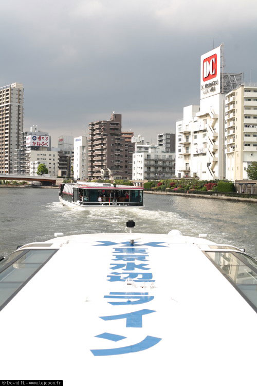 Balade en bateau sur la rivière Sumida-gawa en plein Tokyo